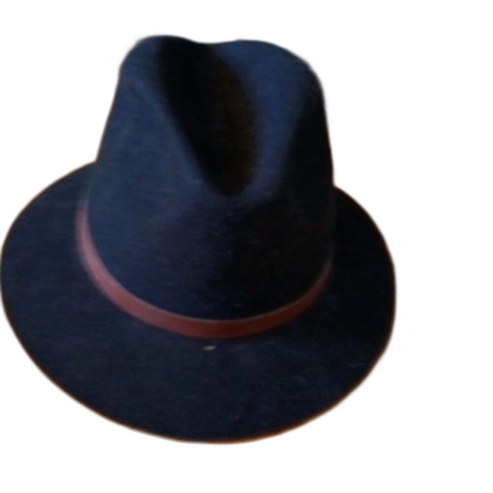 Vintage Black Bollman western hat with leather band cowboy